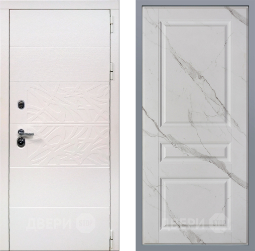 Дверь Заводские двери Дэко Вайт Стокгольм Мрамор белый в Истра