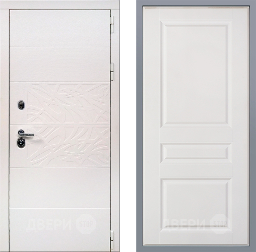 Дверь Заводские двери Дэко Вайт Стокгольм Белый софт в Истра