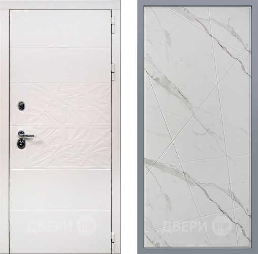 Дверь Заводские двери Дэко Вайт Флитта Мрамор белый в Истра
