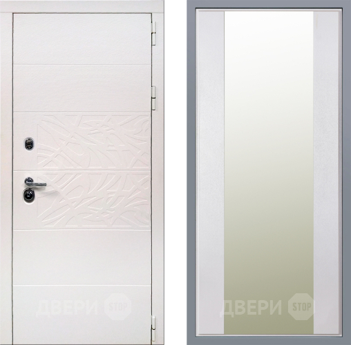 Дверь Заводские двери Дэко Вайт Зеркало Макси Белый шелк в Истра