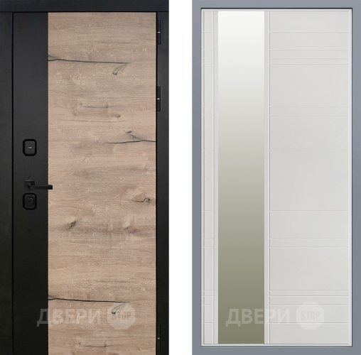 Дверь Заводские двери Ларте Зеркало Лира Белый софт в Истра