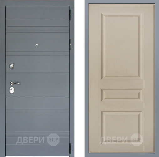 Дверь Заводские двери Лира Софт графит Стокгольм Шампань в Истра