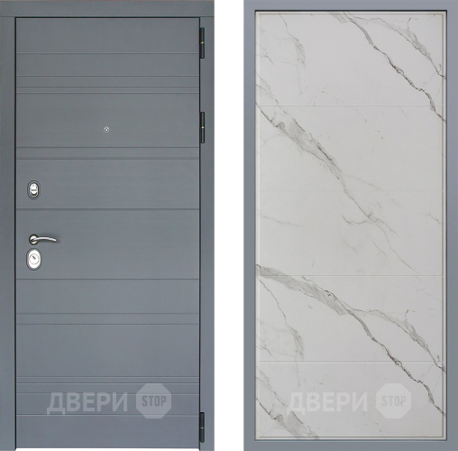 Дверь Заводские двери Лира Софт графит Тривия Мрамор белый в Истра