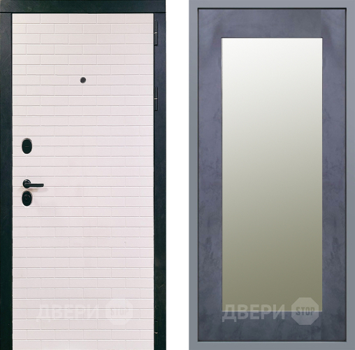 Дверь Заводские двери Сохо Зеркало Модерн Бетон темный в Истра