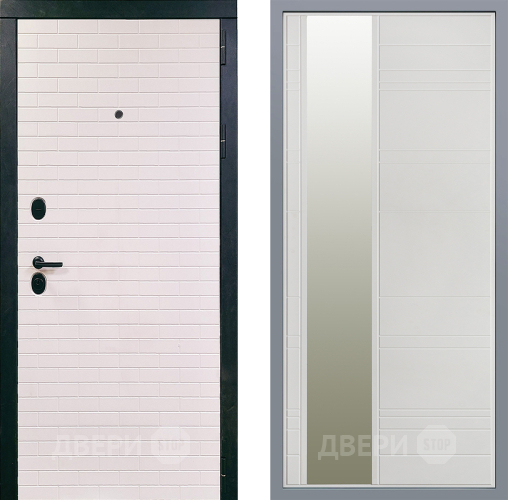 Дверь Заводские двери Сохо Зеркало Лира Белый софт в Истра