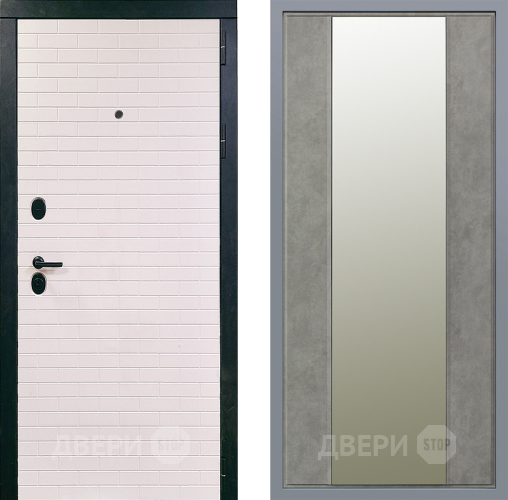 Дверь Заводские двери Сохо Зеркало Макси Бетон темный в Истра