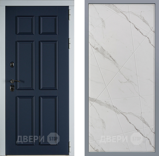 Дверь Заводские двери Стокгольм Флитта Мрамор белый в Истра