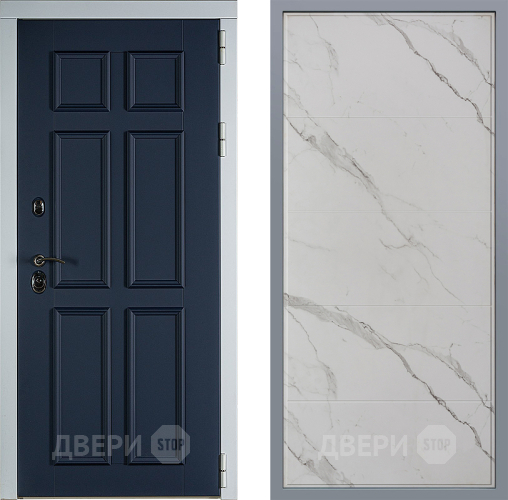 Дверь Заводские двери Стокгольм Тривия Мрамор белый в Истра