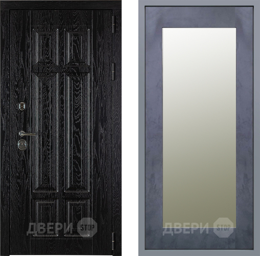 Дверь Заводские двери Мюнхен Зеркало Модерн Бетон темный в Истра