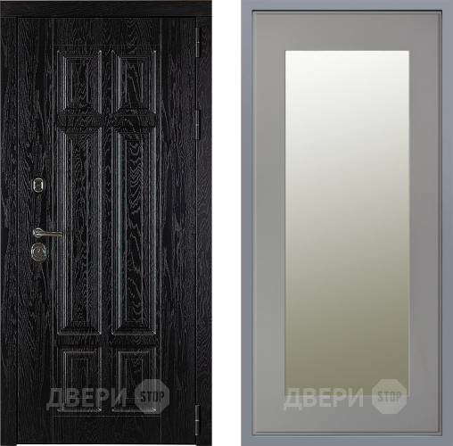 Дверь Заводские двери Мюнхен Зеркало Модерн Грей софт в Истра