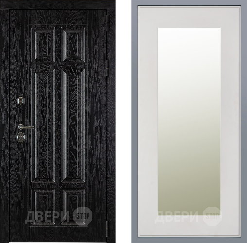 Дверь Заводские двери Мюнхен Зеркало Модерн Белый софт в Истра