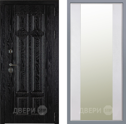 Дверь Заводские двери Мюнхен Зеркало Макси Белый шелк в Истра