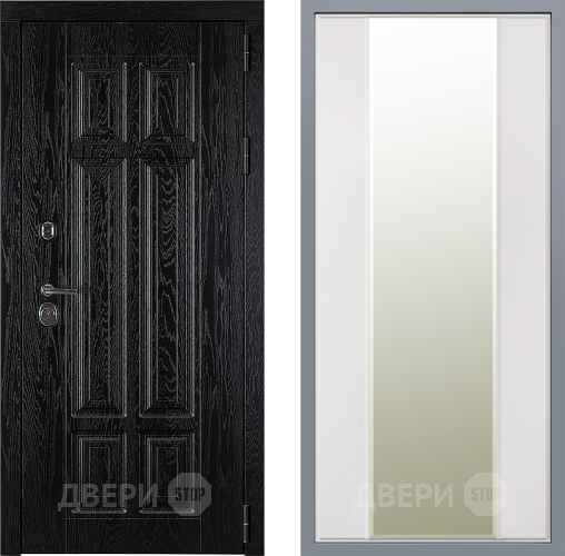 Дверь Заводские двери Мюнхен Зеркало Макси Белый матовый в Истра