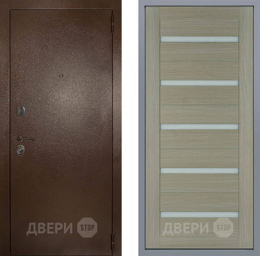 Дверь Заводские двери Эталон 3к антик медь СБ-1 Капучино в Истра