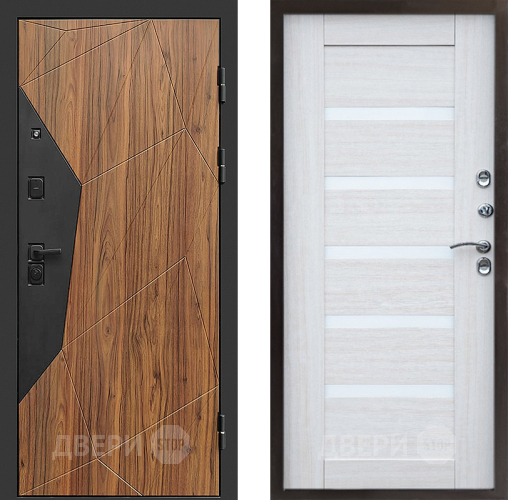 Входная металлическая Дверь Престиж Avangard Царга Лиственница белая в Истра