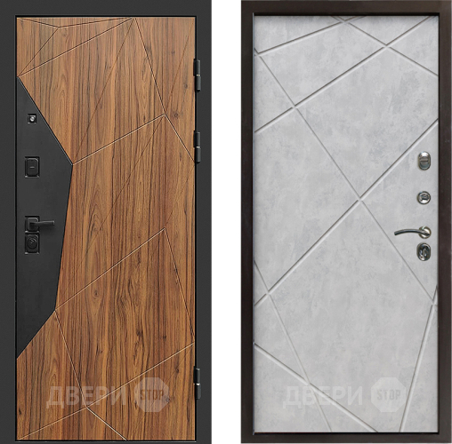 Входная металлическая Дверь Престиж Avangard Лучи Бетон светлый в Истра