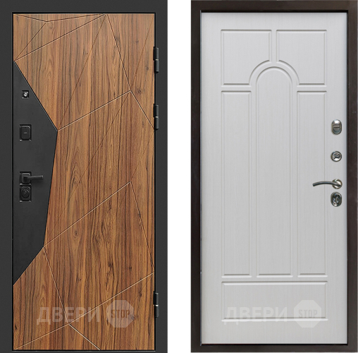 Входная металлическая Дверь Престиж Avangard Арка Лиственница белая в Истра