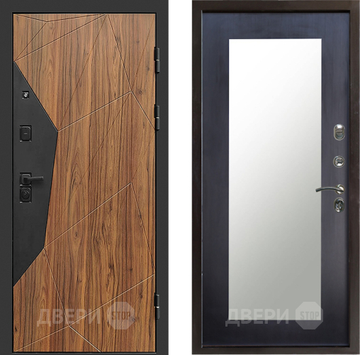 Входная металлическая Дверь Престиж Avangard Зеркло Пастораль Венге в Истра