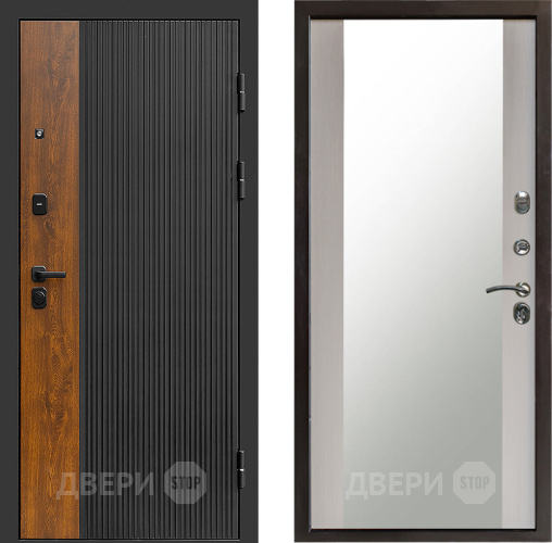 Входная металлическая Дверь Престиж Prestizh Зеркало Лиственница белая в Истра