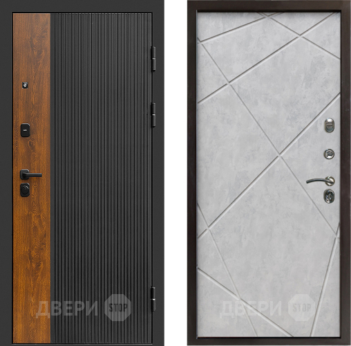 Входная металлическая Дверь Престиж Prestizh Лучи Бетон светлый в Истра