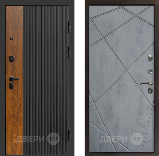Входная металлическая Дверь Престиж Prestizh Лучи Бетон темный в Истра