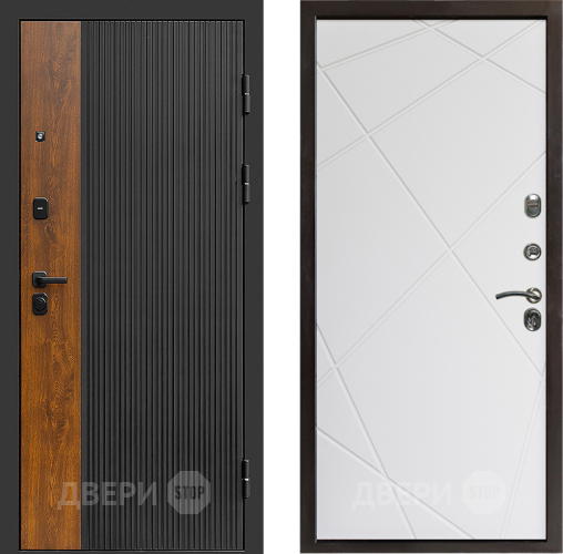 Входная металлическая Дверь Престиж Prestizh Лучи Бетон белый в Истра