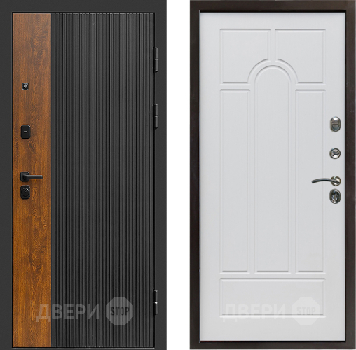 Входная металлическая Дверь Престиж Prestizh Арка Белое дерево в Истра