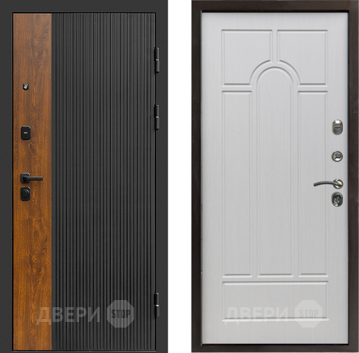 Входная металлическая Дверь Престиж Prestizh Арка Лиственница белая в Истра