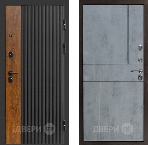 Входная металлическая Дверь Престиж Prestizh Горизонт Бетон темный в Истра