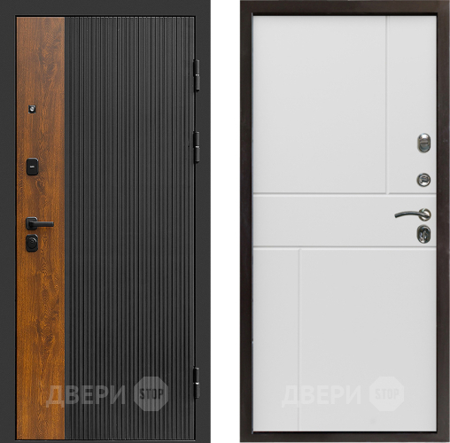 Входная металлическая Дверь Престиж Prestizh Горизонт Бетон белый в Истра