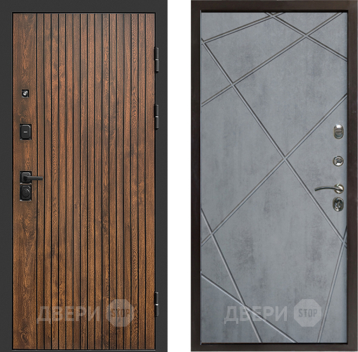 Входная металлическая Дверь Престиж Tvist Лучи Бетон темный в Истра