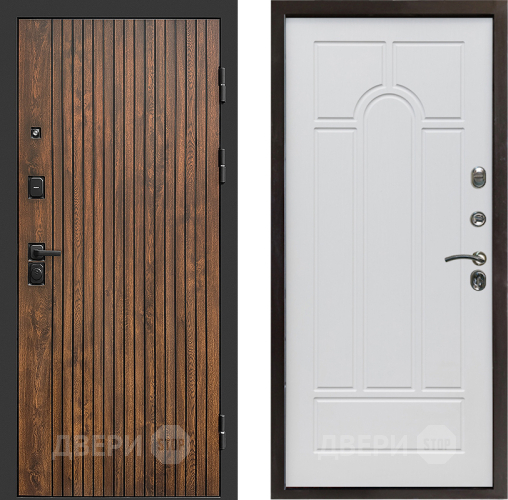 Входная металлическая Дверь Престиж Tvist Арка Белое дерево в Истра