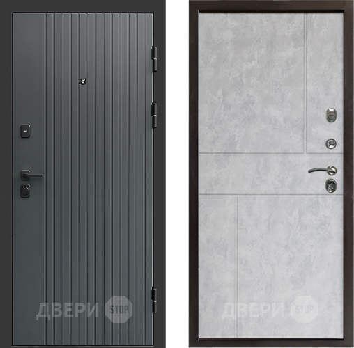 Входная металлическая Дверь Престиж Tvist Grey Горизонт Бетон светлый в Истра