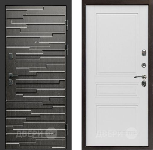 Входная металлическая Дверь Престиж Rivera Классика Лиственница белая в Истра