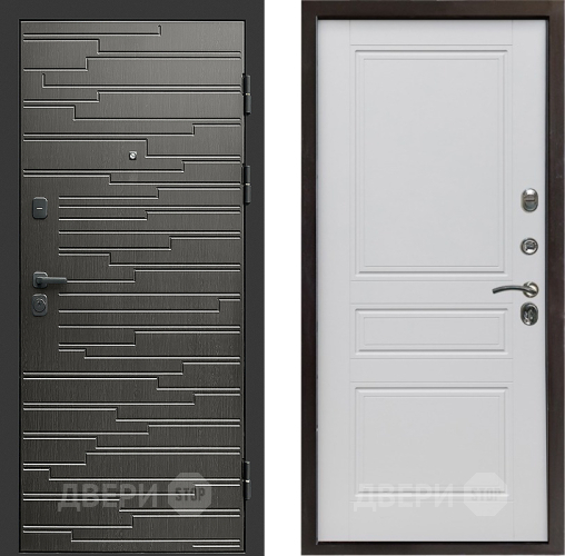 Входная металлическая Дверь Престиж Rivera Классика Белый матовый в Истра