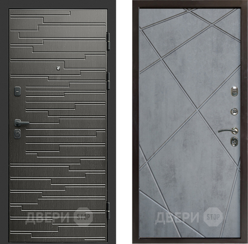 Входная металлическая Дверь Престиж Rivera Лучи Бетон темный в Истра
