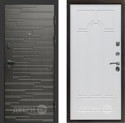 Входная металлическая Дверь Престиж Rivera Арка Белое дерево в Истра