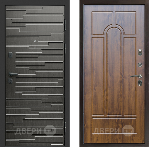 Входная металлическая Дверь Престиж Rivera Арка Дуб в Истра