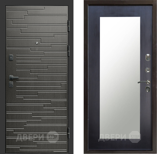 Входная металлическая Дверь Престиж Rivera Зеркло Пастораль Венге в Истра