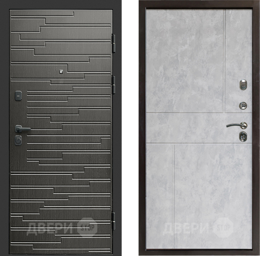 Входная металлическая Дверь Престиж Rivera Горизонт Бетон светлый в Истра