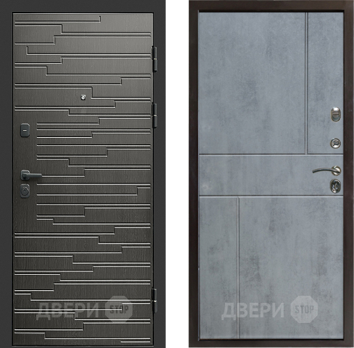 Входная металлическая Дверь Престиж Rivera Горизонт Бетон темный в Истра