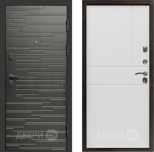 Входная металлическая Дверь Престиж Rivera Горизонт Бетон белый в Истра