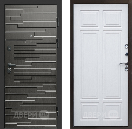 Входная металлическая Дверь Престиж Rivera Премиум Лиственница белая в Истра