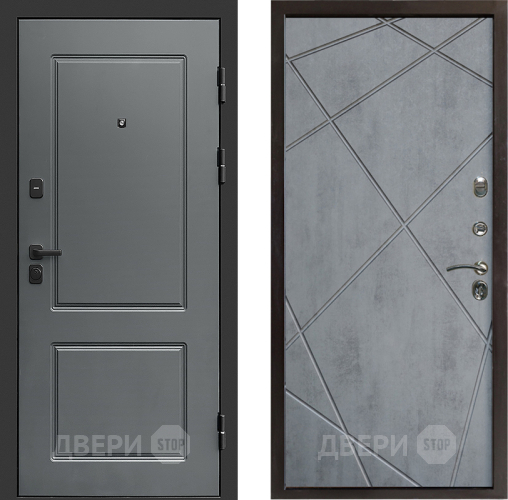 Входная металлическая Дверь Престиж Verona Лучи Бетон темный в Истра