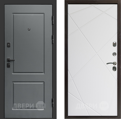 Входная металлическая Дверь Престиж Verona Лучи Бетон белый в Истра