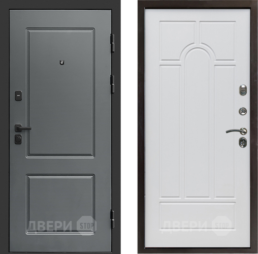 Входная металлическая Дверь Престиж Verona Арка Белое дерево в Истра