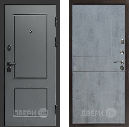 Входная металлическая Дверь Престиж Verona Горизонт Бетон темный в Истра