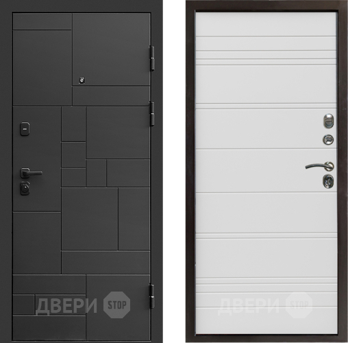 Входная металлическая Дверь Престиж Kvadro Line Белый в Истра