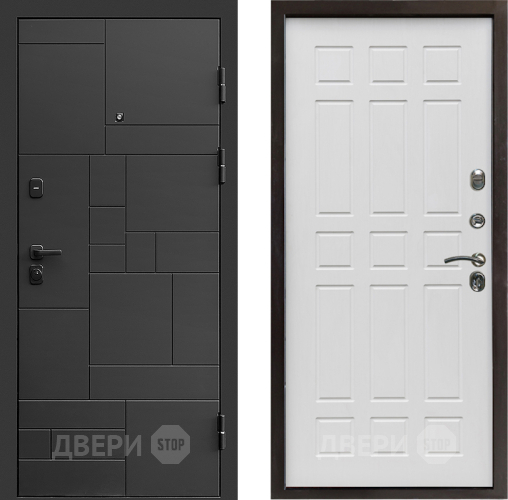 Входная металлическая Дверь Престиж Kvadro Спарта Белое дерево в Истра