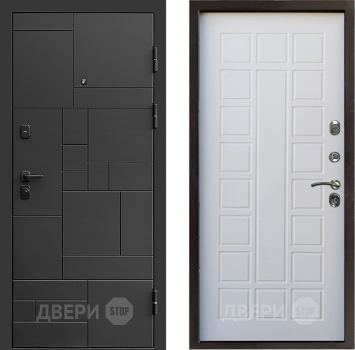 Входная металлическая Дверь Престиж Kvadro Престиж Белое дерево в Истра